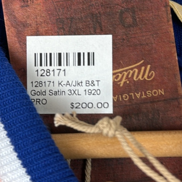 Mitchell & Ness Knicks Big & Tall Gold Satin New York Knicks Jacket NWT - Picture 6 of 12